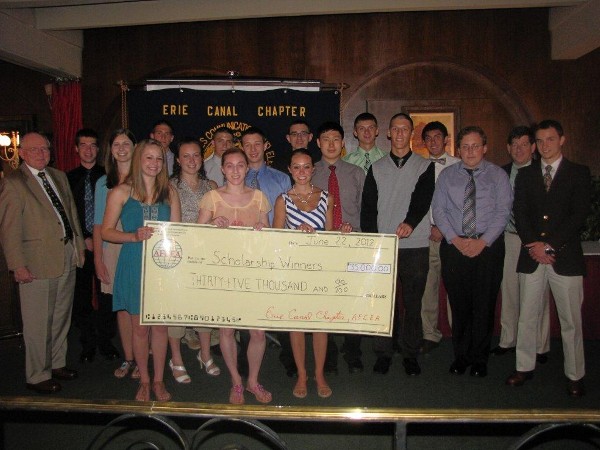 Student scholarship recipients at the awards luncheon in June are (back row, l-r) Alexander Lallier, Nick Roberts, John Spina, Mike Verostek, Elliot Martin, Mike Ferris, Mike Wessing, (middle row, l-r) Gene Blackburn, Margaret McInerney, Patricia Bullis, Graham Bronson, Jacob Hartman, Hunter Chruscicki, James Bohl, Michael Wilmoth, (front row, l-r) Anna Vera, Jackie Scibior and Bianca Little.